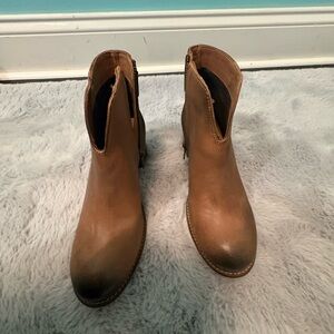 Women's Diba True Brown Side-Zip Ankle Boots
